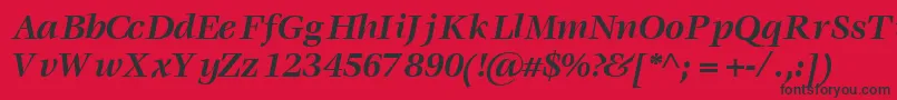 VoracesskBoldItalic Font – Black Fonts on Red Background