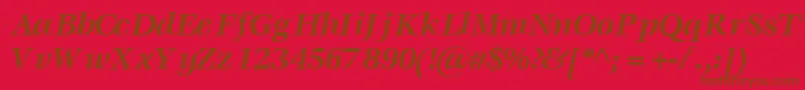 VoracesskBoldItalic Font – Brown Fonts on Red Background