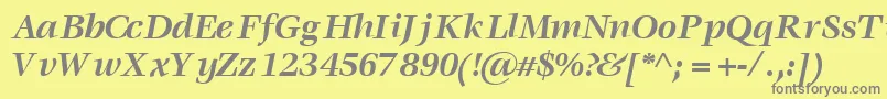VoracesskBoldItalic Font – Gray Fonts on Yellow Background