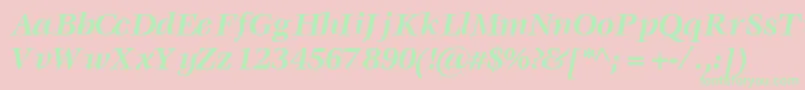 VoracesskBoldItalic Font – Green Fonts on Pink Background