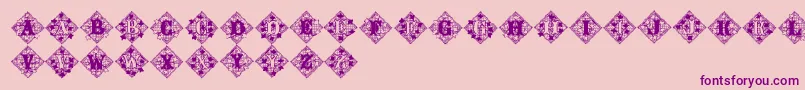 Jfivyalt-Schriftart – Violette Schriften auf rosa Hintergrund