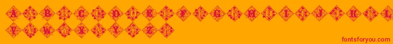 Jfivyalt Font – Red Fonts on Orange Background