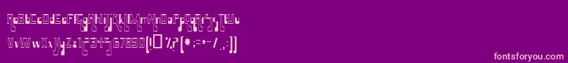 HammaMammaJamma-fontti – vaaleanpunaiset fontit violetilla taustalla