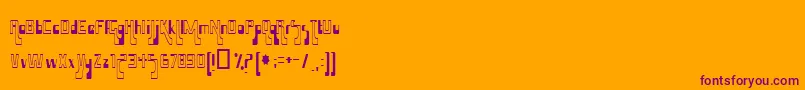 fuente HammaMammaJamma – Fuentes Moradas Sobre Fondo Naranja
