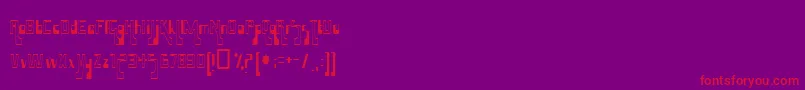 Fonte HammaMammaJamma – fontes vermelhas em um fundo violeta