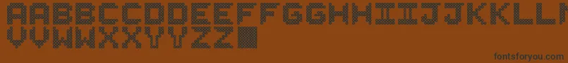 LedersSt Font – Black Fonts on Brown Background