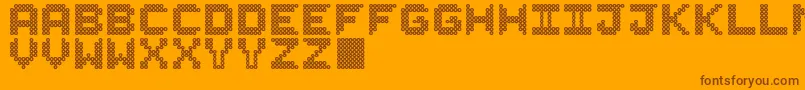 LedersSt Font – Brown Fonts on Orange Background