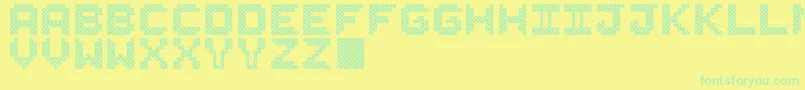 LedersSt Font – Green Fonts on Yellow Background