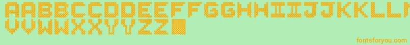 LedersSt Font – Orange Fonts on Green Background