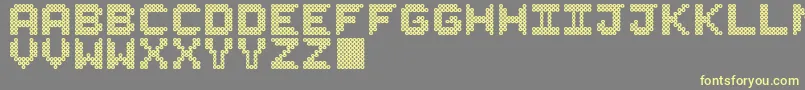LedersSt Font – Yellow Fonts on Gray Background