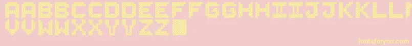 Fonte LedersSt – fontes amarelas em um fundo rosa