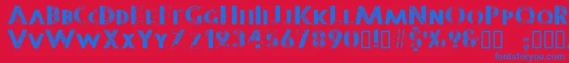 Sterlingpanic Font – Blue Fonts on Red Background