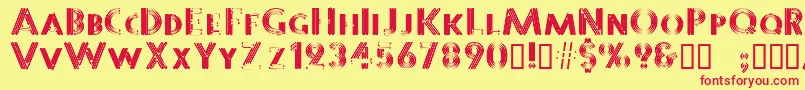 Sterlingpanic Font – Red Fonts on Yellow Background