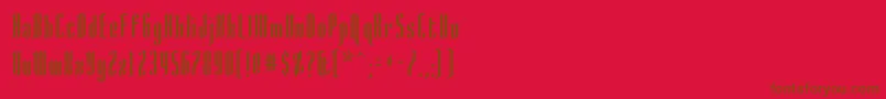 Angloysgarth-Schriftart – Braune Schriften auf rotem Hintergrund