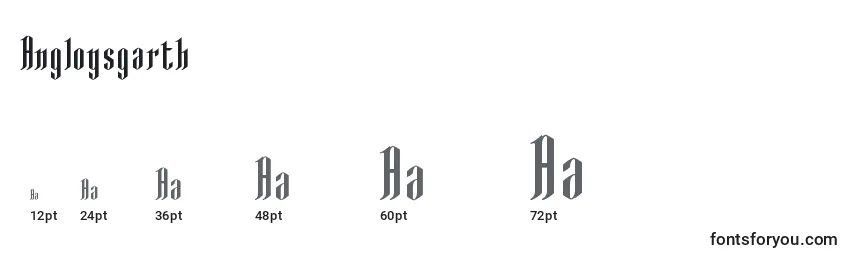 Angloysgarth Font Sizes