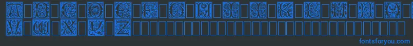 Rose ffy Font – Blue Fonts on Black Background