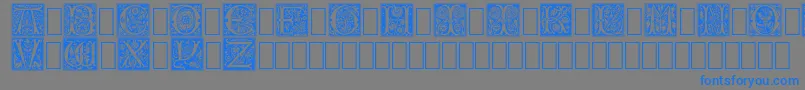 フォントRose ffy – 灰色の背景に青い文字