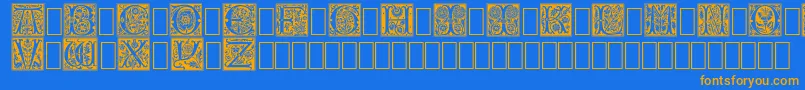 Rose ffy Font – Orange Fonts on Blue Background