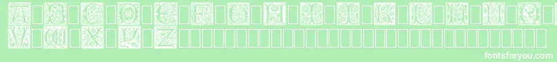 Rose ffy Font – White Fonts on Green Background