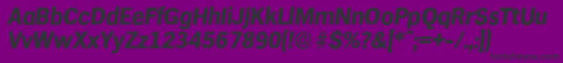 HamburgserialXboldItalic Font – Black Fonts on Purple Background