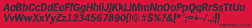 HamburgserialXboldItalic Font – Black Fonts on Red Background