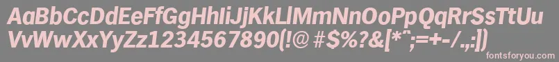 Шрифт HamburgserialXboldItalic – розовые шрифты на сером фоне