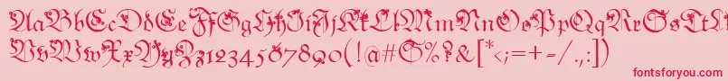 Snoutlike Font – Red Fonts on Pink Background