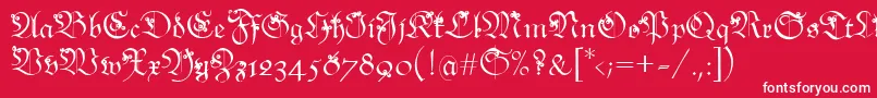 Snoutlike Font – White Fonts on Red Background