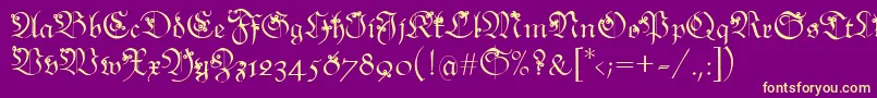 Snoutlike Font – Yellow Fonts on Purple Background