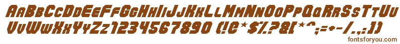 Шрифт ActionForceNormal – коричневые шрифты на белом фоне