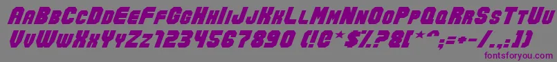 Шрифт ActionForceNormal – фиолетовые шрифты на сером фоне