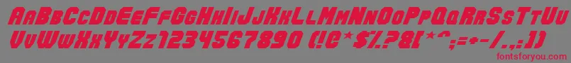 ActionForceNormal Font – Red Fonts on Gray Background