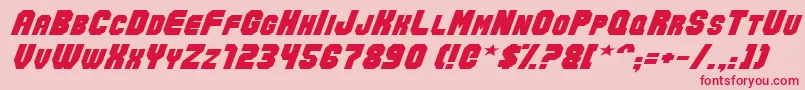 ActionForceNormal Font – Red Fonts on Pink Background