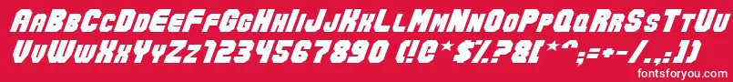 ActionForceNormal Font – White Fonts on Red Background