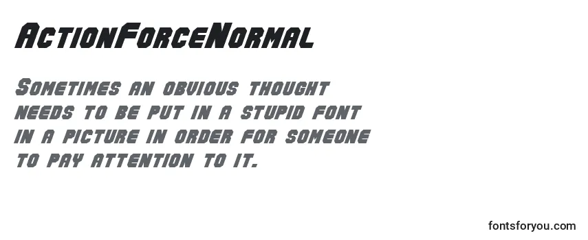 Review of the ActionForceNormal Font