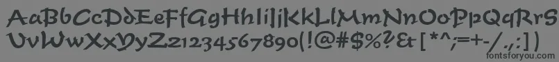 Timescrdmed Font – Black Fonts on Gray Background