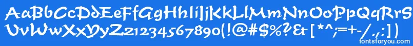 Timescrdmed Font – White Fonts on Blue Background