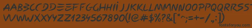 Picasso Font – Black Fonts on Brown Background