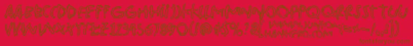 Pinkbazooka Font – Brown Fonts on Red Background
