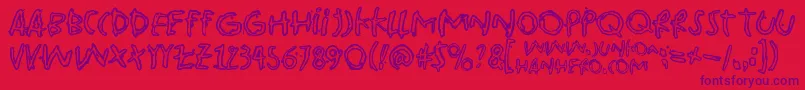 Pinkbazooka Font – Purple Fonts on Red Background