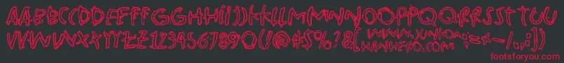 Pinkbazooka Font – Red Fonts on Black Background