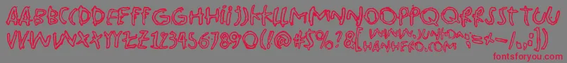 Pinkbazooka Font – Red Fonts on Gray Background
