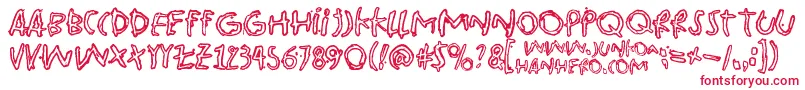 Pinkbazooka Font – Red Fonts on White Background
