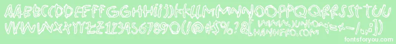 Pinkbazooka Font – White Fonts on Green Background