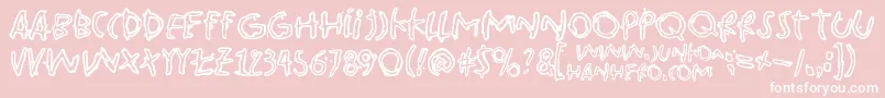 Pinkbazooka Font – White Fonts on Pink Background