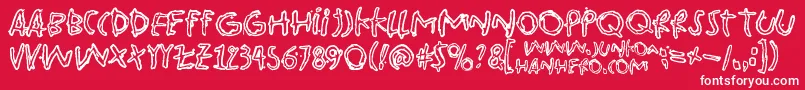 Pinkbazooka Font – White Fonts on Red Background