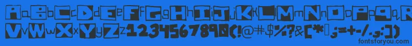 Шрифт AllBlockedUp – чёрные шрифты на синем фоне