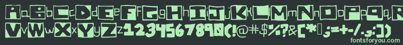 AllBlockedUp Font – Green Fonts on Black Background