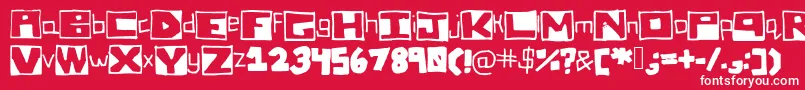 AllBlockedUp Font – White Fonts on Red Background