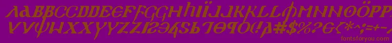 Holyv2i Font – Brown Fonts on Purple Background